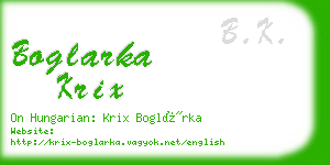 boglarka krix business card